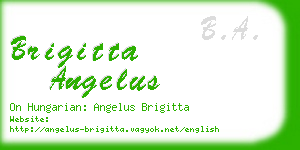 brigitta angelus business card